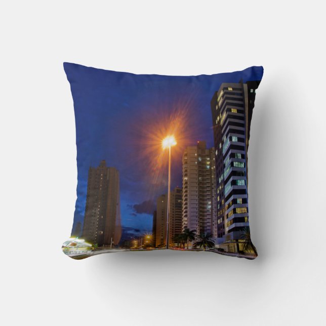 Night City Londrina Throw Pillow (Front)
