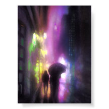 NIGHT CITY RAIN PRINT