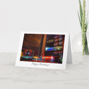 Night Cityscape - Happy Birthday Card