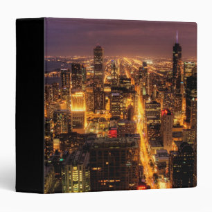 Night cityscape of Chicago Binder