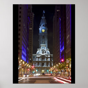 Night Colour Broad St Poster