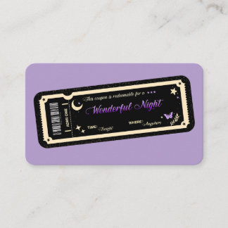 Night coupon Business Card