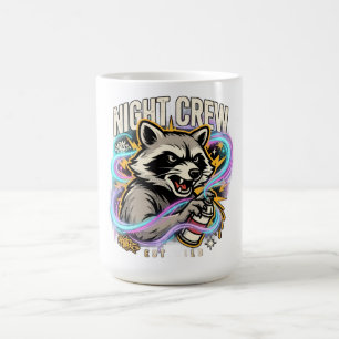 Night Crew Raccoon Graffiti T-Shirt Coffee Mug