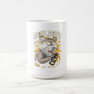 Night Crew Raccoon Long Sleeve Coffee Mug