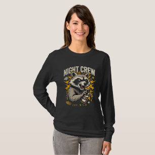 Night Crew Raccoon Long Sleeve T-Shirt