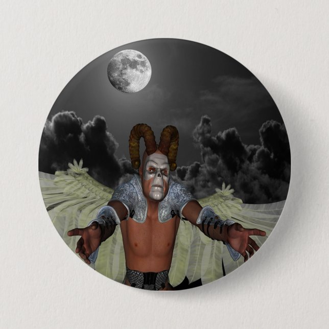 Night Demon 3 Inch Round Button (Front)