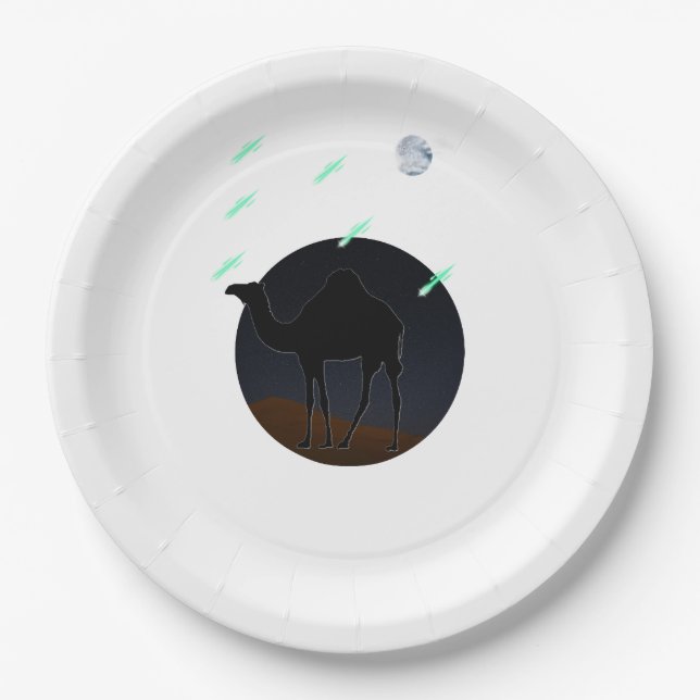 Night Desert Paper Plate (Front)
