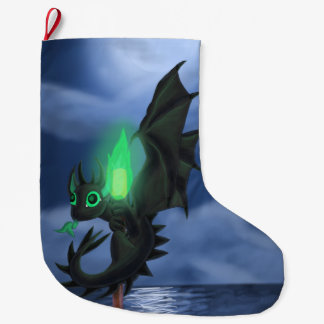 Night Dragon Large Christmas Stocking
