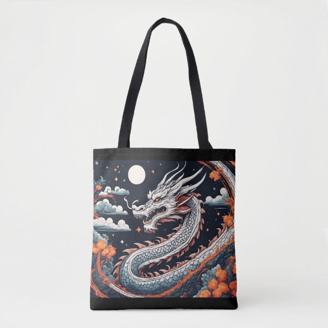 night dragon tote bag (Front)