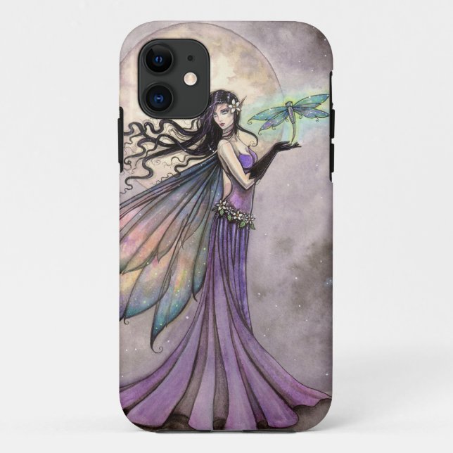 Night Dragonfly Fairy Fantasy Art Case-Mate iPhone Case (Back)