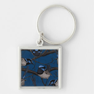 Night fairy wrens keychain