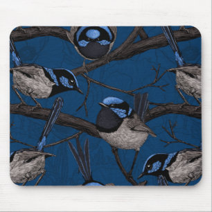 Night fairy wrens mouse pad