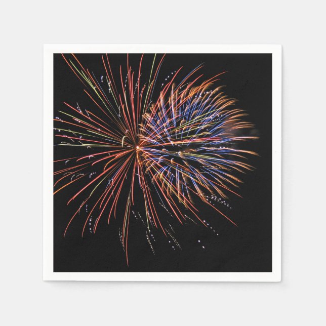 Night Fireworks Napkin (Front)