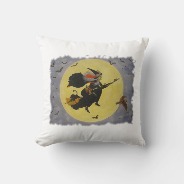 "Night Flight!" Throw Pillow (Front)