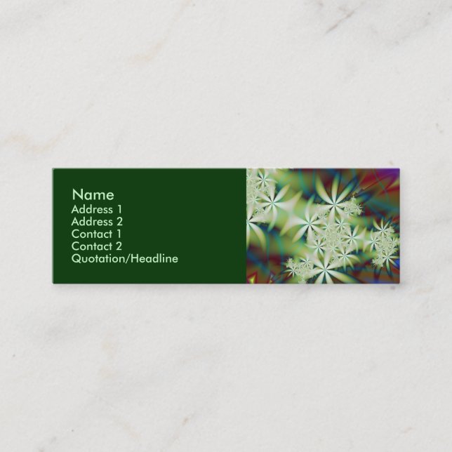 Night Flowers 2 Mini Business Card (Front)