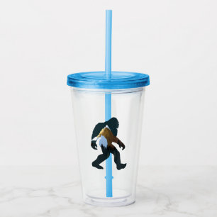 Night Forest Bigfoot Acrylic Tumbler