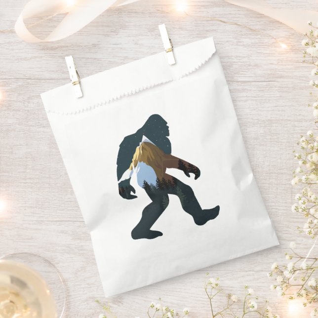 Night Forest Bigfoot Favour Bag (Clipped)
