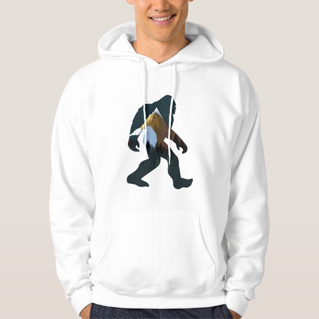 Night Forest Bigfoot Hoodie (Front)