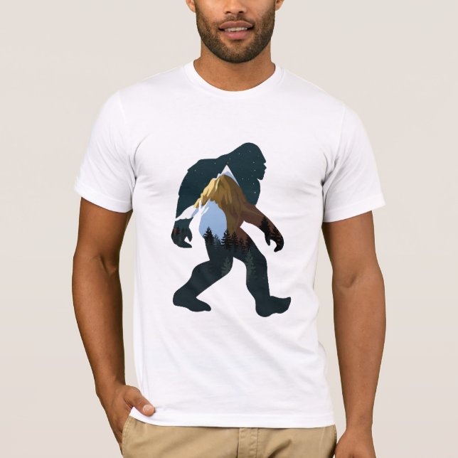 Night Forest Bigfoot T-Shirt (Front)