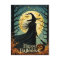 Night Forest Halloween Witch Full Moon
