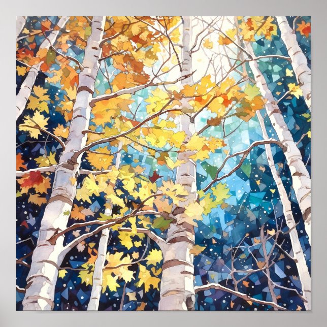 Night Forest Landscape Home Decor Poster (Front)