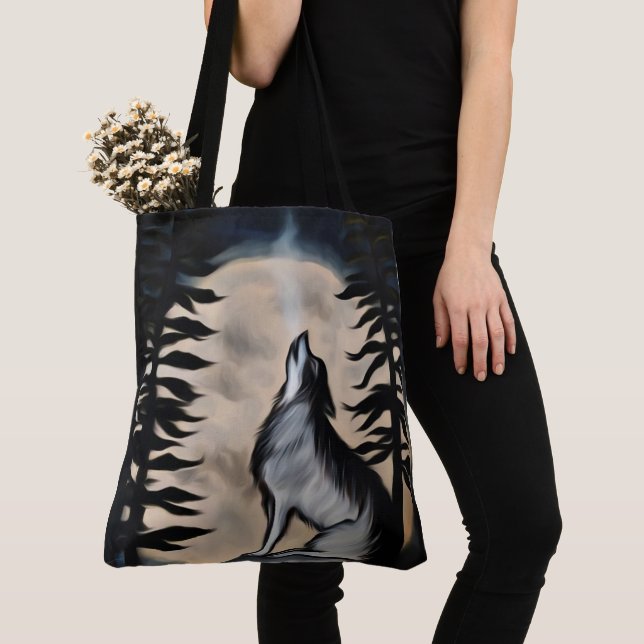 Night forest tote bag (Close Up)