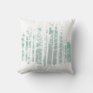Night Forest Trees and Nature Art Throw Pillow