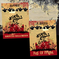 Night Full Of Fright Artistic Blood Red BOO Freaky