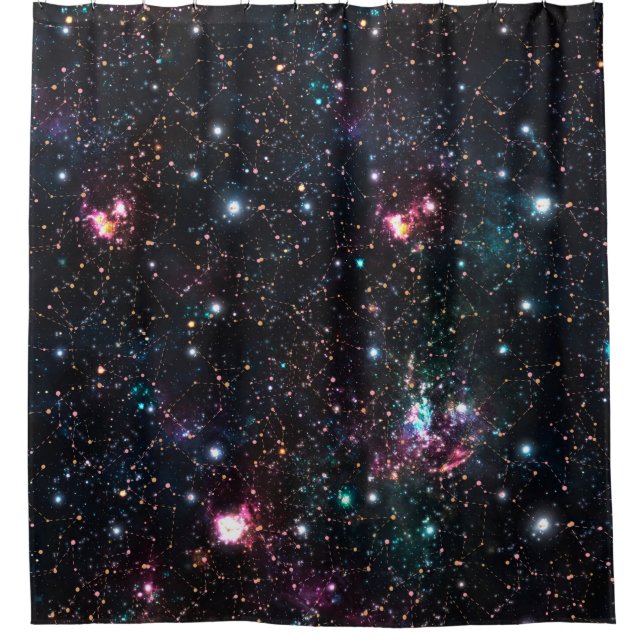 Night Galaxy Space PrintSeamless Pattern in Repeat (Front)