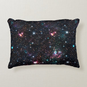 Night Galaxy Space PrintSeamless Pattern in Repeat Accent Pillow