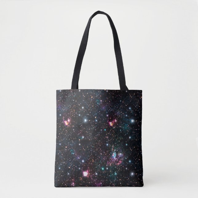 Night Galaxy Space PrintSeamless Pattern in Repeat Tote Bag (Front)