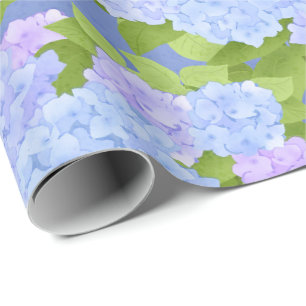 Night garden hydrangea wrapping paper