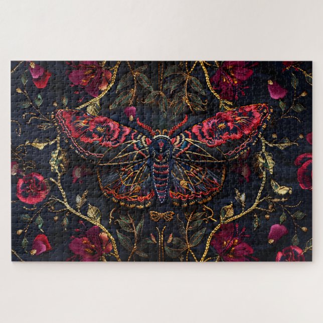 Night Garden Moth Jigsaw Puzzle (Horizontal)