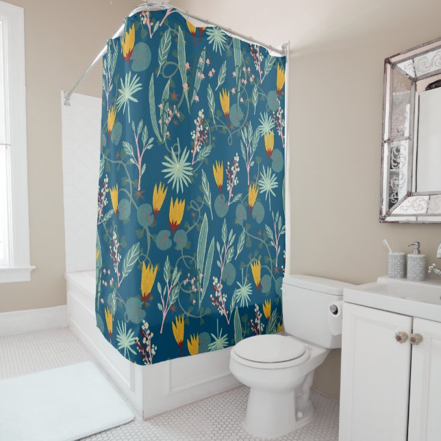 Night Garden Plants & Flowers Pattern (In Situ)