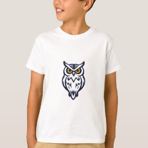 Night Gaze: Tribal Owl Emblem T-Shirt