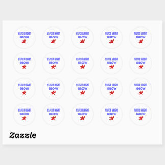night glow classic round sticker