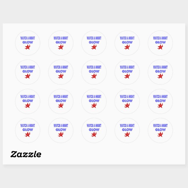 night glow classic round sticker (Sheet)