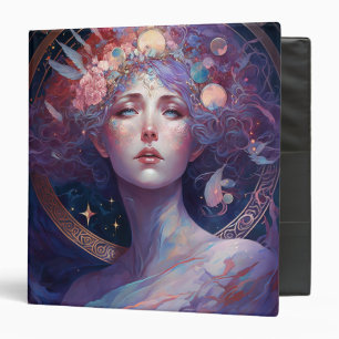 Night Goddess Queen Fantasy Art 3 Ring Binder