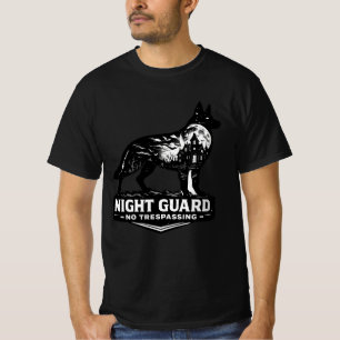 Night Guard No Trespassing German Shepherd Hallowe T-Shirt