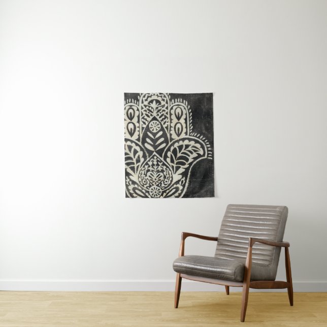 Night Hamsa Tapestry (In Situ)