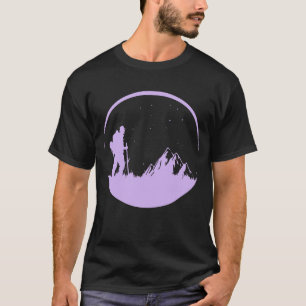Night Hiking Stars Mountains T-Shirt