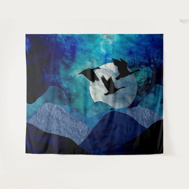 Night In The Mountains Tapestry (Front (Horizontal))
