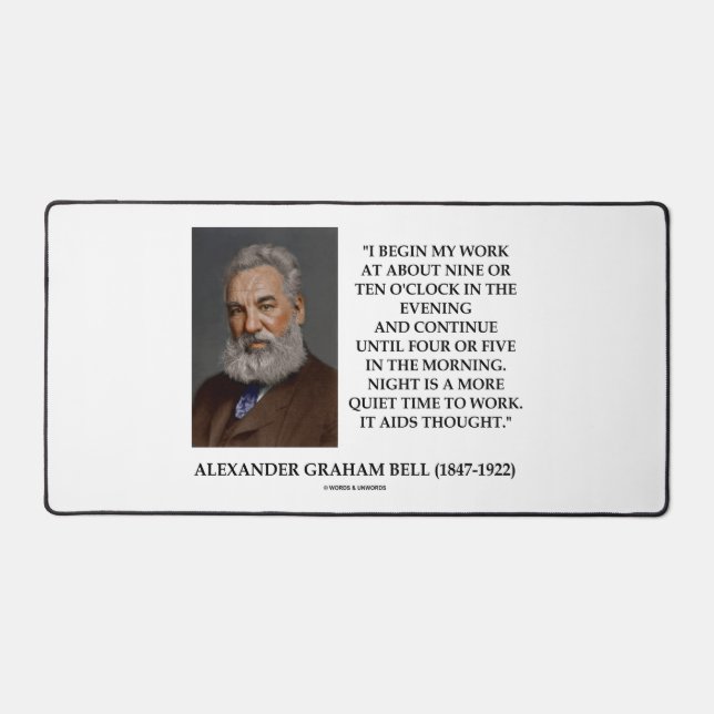 Night Is A More Quiet Time To Work Graham Bell (Recto)