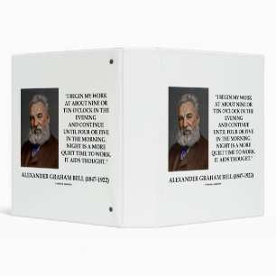 Night Is A More Quiet Time To Work Graham Bell Qte Binder
