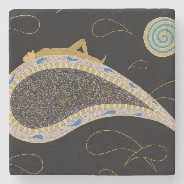 Night Journey - Marble Stone Coaster (Front)