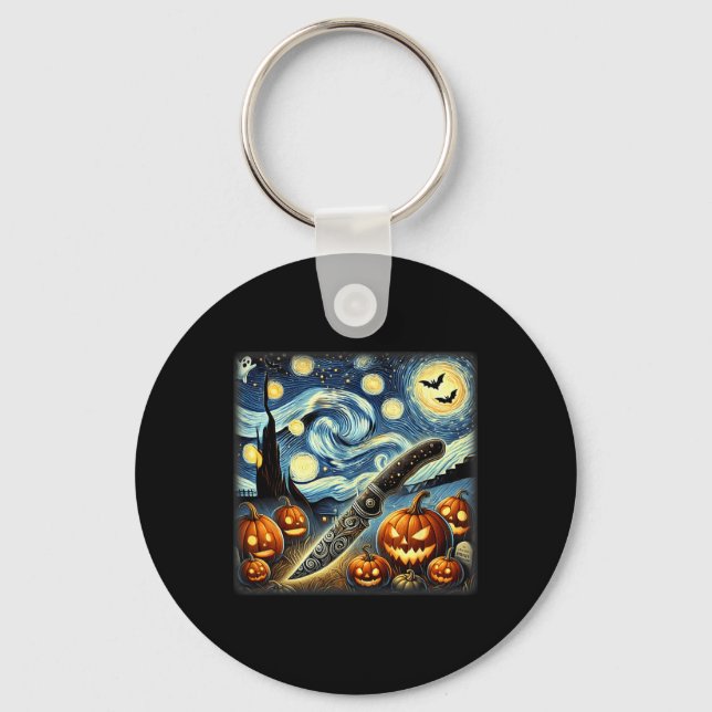 Night Knife Chef Halloween  Keychain (Front)