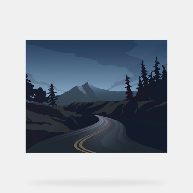 Night Landscape Acrylic Sign (Front)