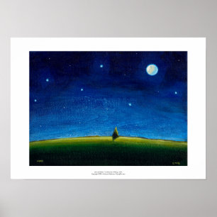 Night landscape art The Stars Are Calling, Colin Poster