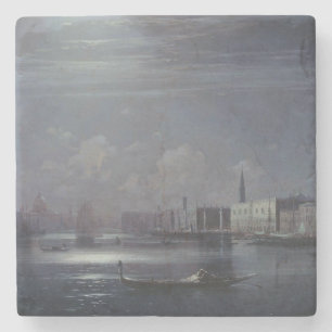 Night Landscape in Venice (Italian City) Stone Coaster
