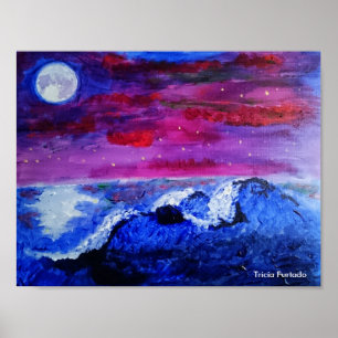 Night landscape poster